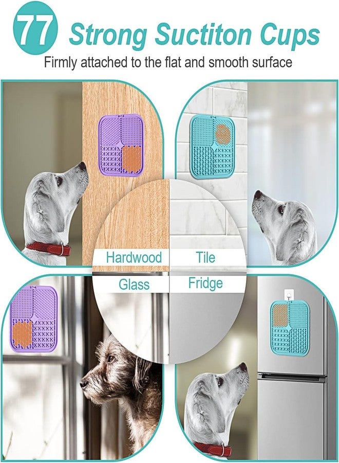 BSITFOW 2PCS Large Lick Mat for Dogs with Suction Cups, Slow Feeder Bowls, Cat Lick Mat for Anxiety Relief, Dog Toys to Keep Them Busy, Enrichment Toys for Bathing, Cat Licking Pad for Boredom - Image 3